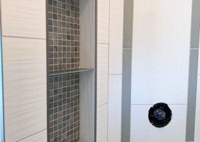 Tile shower shelf