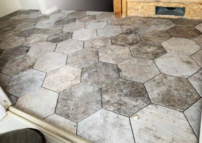 Hexagon floor tile - flooring and blinds by Lakeland flooring