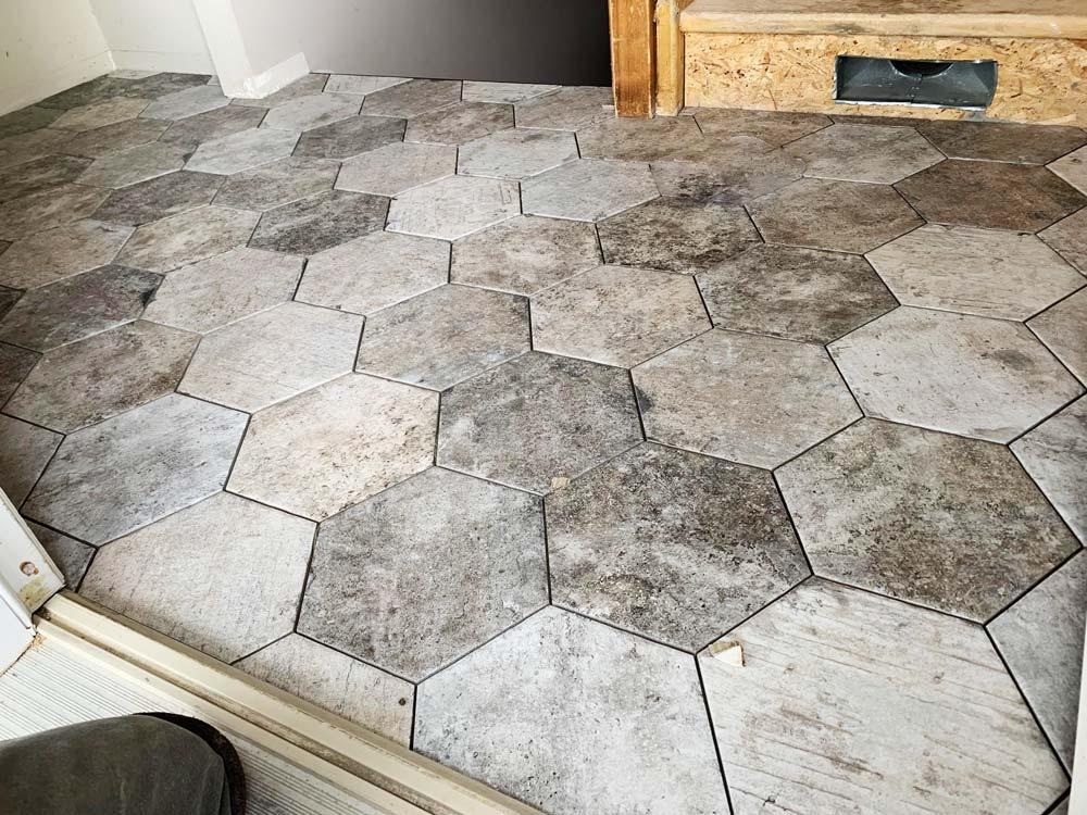 Hexagon floor tile - flooring and blinds by Lakeland flooring